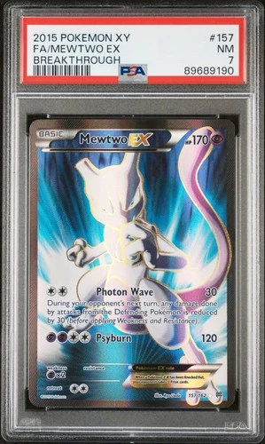 Mewtwo ex #157 XY FA Full Art Breakthrough 2015 Pokemon PSA 7