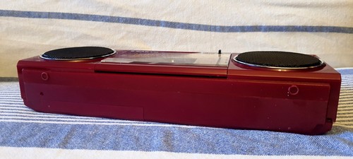 SANYO M-S300K MINI STEREO RADIO CASSETTE RECORDER VINTAGE RED VERSION RARE - Imagen 11 de 12