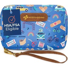 Kids First Aid Kit 130 Pc Kit for Car Home Purse Diaper Bag Latex-Free Bandages