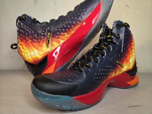 New Under Armour Curry 1 Retro Jam Boys 7y Basketball Shoes Black 3028138 001 - Picture 2 of 7
