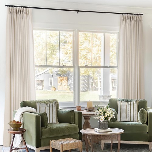 Extra Wide Sheer Linen Curtain 90 Inches Long 72 Inch Wide Pinch Pleated Drap... - Picture 8 of 8
