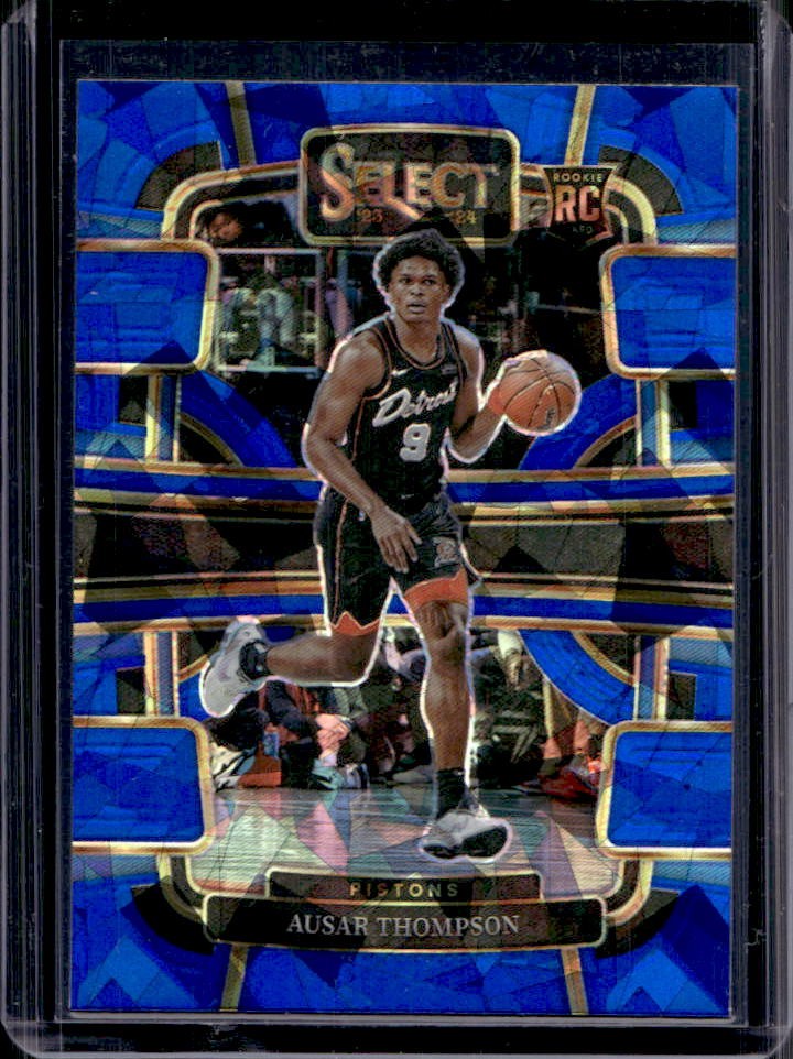 2023-24 Select Ausar Thompson Blue Cracked Ice Prizms RC Concourse #95