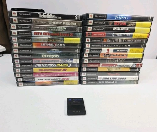 Huge PS2 Lot 28 Games All CIB The Thing, BurnOut 3, Resident Evil 4, Memory Card
