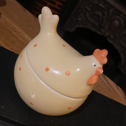 Gisela Graham Yellow Ceramic Chicken Lidded Jar Choc Holder Easter Gift Keepsake - Picture 15 of 23