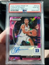 CASSIUS STANLEY 2020 PRIZM DRAFT PINK ICE ROOKIE AUTO SSP ~ G LEAGUE PSA 10 💎🔥