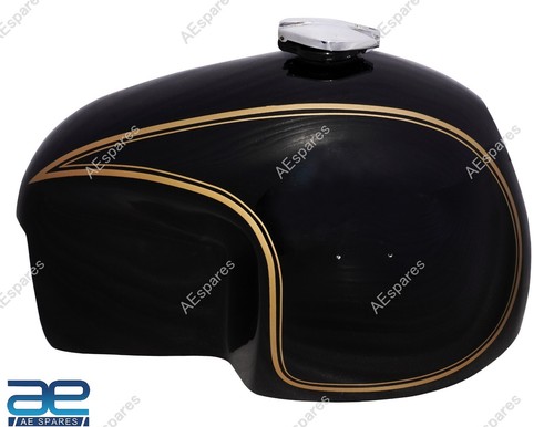 10-12 Gallon Petrol Tank Black Painted Golden Stripe For BMW Hoske Heinrich - Bild 7 von 8