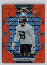2023 Panini Mosaic Orange Prizm  - Rookies #310 Derick Hall (RC) /25 Seahawks 