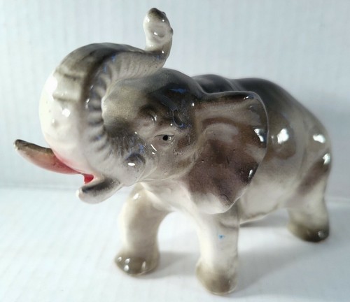 Vintage Ceramic Bull Elephant Figurine. 4"x6"x2.75". Japan. Nippon Yoko Boeki Co - Picture 1 of 11