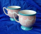 The Pioneer Woman 16oz Footed Coffee Mug Set of 2 w/ Starburst Pattern