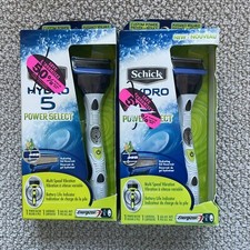 2 x Schick Hydro 5 Power Select Multi Speed Vibration Razor New in Box