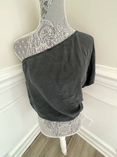 118 $ Splendid Damen schwarz Zinnia One-Shoulder Top Größe S - Bild 2 von 3