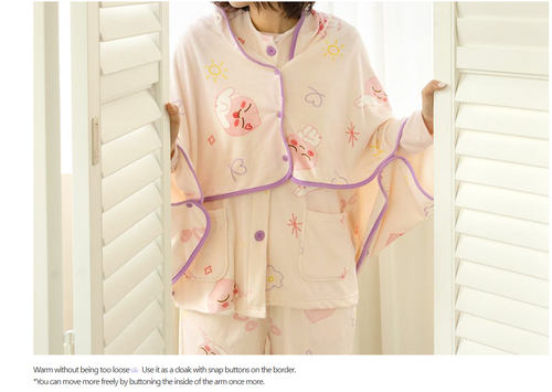 Kakao Friends Drawing Knee Blanket Apeach 120 x 80cm Warm Lightweight Fluffy - Picture 3 of 4