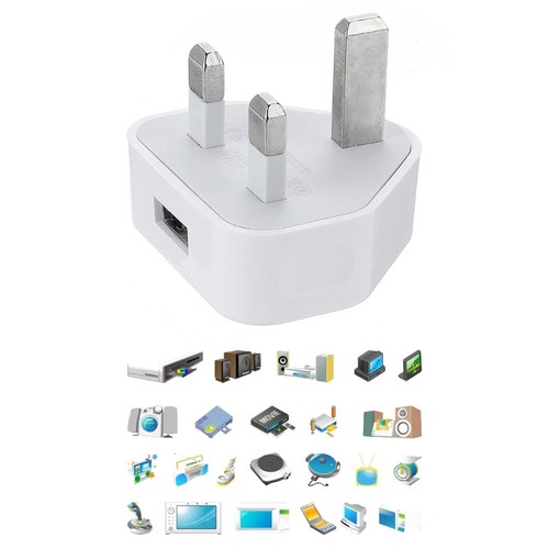UK Wall USB Charger Plug 3 Pin Wall Charging Adaptor Mobile Phone Charging Head - Zdjęcie 5 z 10