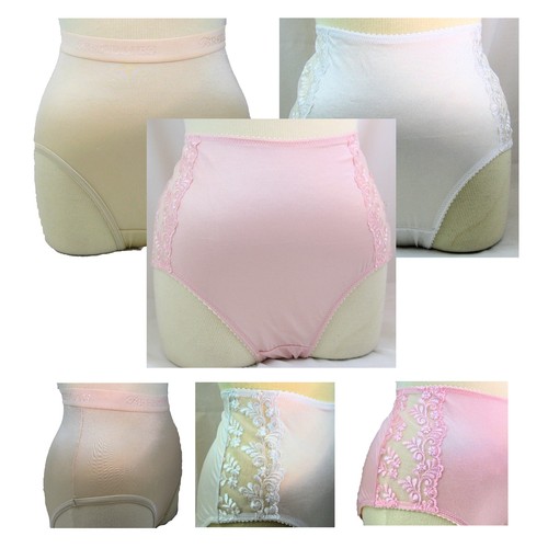 Breezies Solid & Lace Basic Color 3pr Full Cut Panty Set UltimAir A01345 Size 7 - Picture 1 of 7
