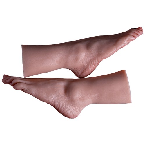 One foot Gold Silicone Foot Model Female Ballet Feet Realistic 22.5cm Toes Fixed - Picture 6 of 12