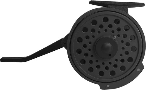 Semi-Automatic Fly Fishing Reel with Drag Adjustment Super Light Rapid Black