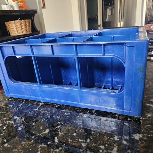 Vintage Blue Plastic Pepsi-Cola Bottle Crate Holds Six 2 Litre Bottles Pepsi - Picture 5 of 12