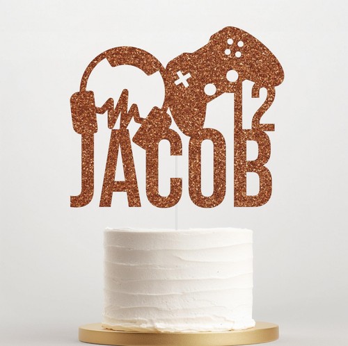 Personalised Cake Topper Party Gamer Controller Gaming Birthday Party Decor - Picture 14 of 21