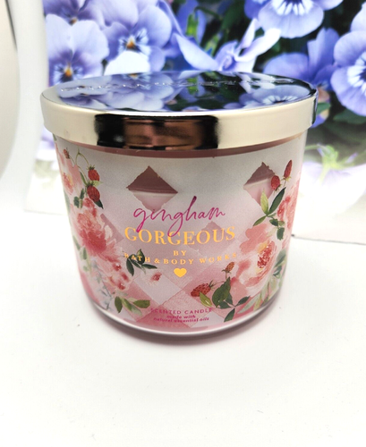 Bath and Body Works 3 Wick Candle White Barn Candle Holiday Fall & Glitter Bag - Picture 71 of 165