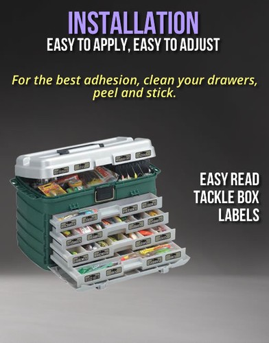 2 PACK Tackle Box Organizer Labels - Original Edition - Decals for Lures, Hooks - Picture 7 of 9