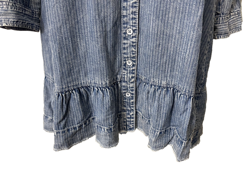 Pilcro Anthropologie Chambray Denim Dress Blue Small - Picture 9 of 16