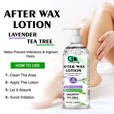 DD TECK After Wax Lotion with Lavender & Tea Tree Oil | Post-Wax Care for Smooth Skin