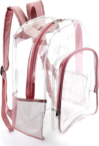 See through Transparent Clear Backpack Rose Gold - Picture 9 of 12