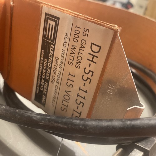 ELECTRO-FLEX DH55115TS DH-55-115-TS 5W662 barrel drum heater 55 gal 1000w 115v - Picture 3 of 4