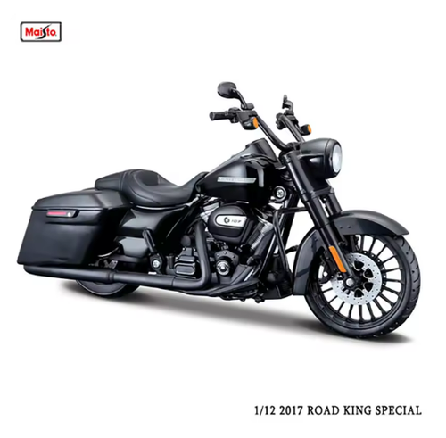 Maisto 1:12 Harley Davidson 2017 Road King Special Die-Cast Motorcycle Model Toy - Picture 6 of 8