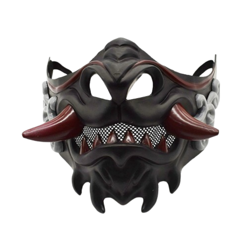 NEW Dress Up Samurai Cosplay Mask Cosplay Half Face Mask Toy Party - Picture 22 of 25