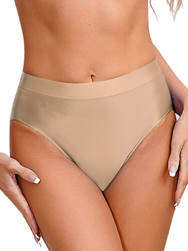 Damen Badehose einfarbig Höschen glänzend Tangas weich Slip Seide Satin Schlüpfer frech - Bild 90 von 102