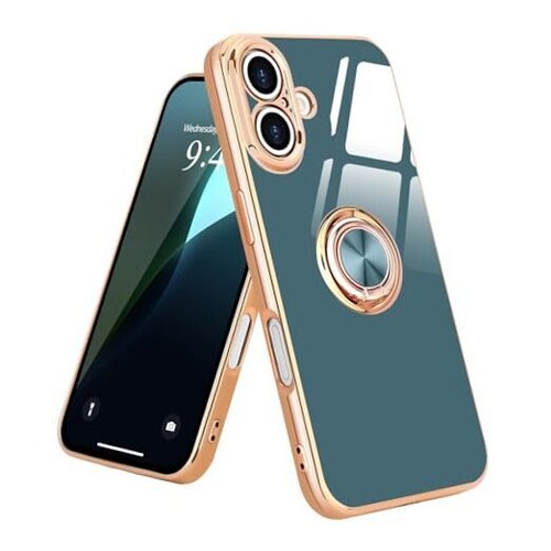 for Case with Stand 360° Rotatable Ring Holder [Magnetic iPhone 16 Grey