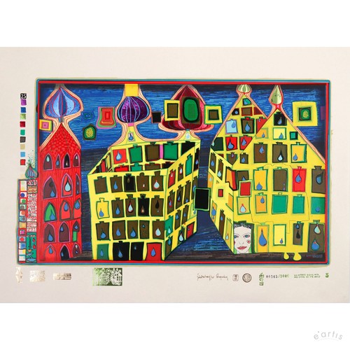 FRIEDENSREICH HUNDERTWASSER LIEBE TUT WEH REGENTAG LIMITIERT WIEN VP: 4900€*