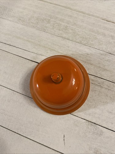 Vintage Orange Hotel Counter Top Desk Office Call Metal Bell Mid Century Modern - Picture 3 of 5