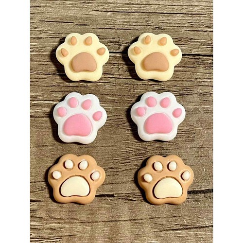8pc Cat Dog Animal Paw Print Shoe Charms for Crocs or Shoe Laces - Picture 1 of 2