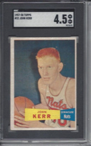 1957 Topps basketball card #32 John Red Kerr Syracuse Nationals graded SGC 4.5