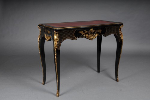 Impressive Antique Desk, Ebonized Black, Around 1870, Napoleon III.