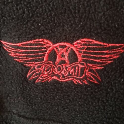 Aerosmith Harvard Square Unisex Fleece Jacket Black 1/4 Zip Mock Neck Pockets S - Imagen 2 de 7