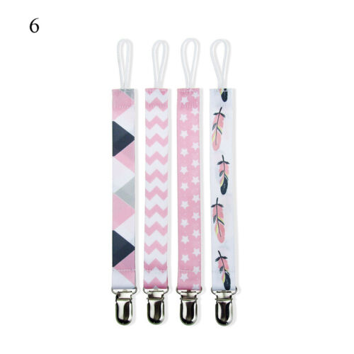 4 Pack Little Baby Dummy Pacifier Clips Pacifier Chain Clip Soother Holder Strap - Picture 17 of 19