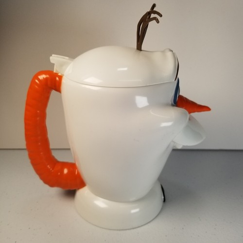 Disney Frozen on Ice Olaf Plastic Mug Cup w/ Hinge Lid & Handle - Picture 4 of 18