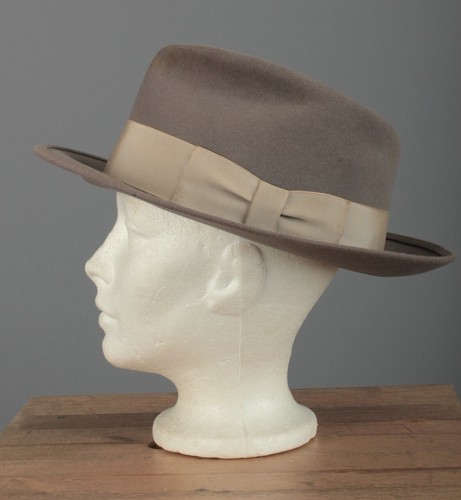 Men's 1940s 1950s Bee Hats Fedora 7 1/2 40s 50s Vt