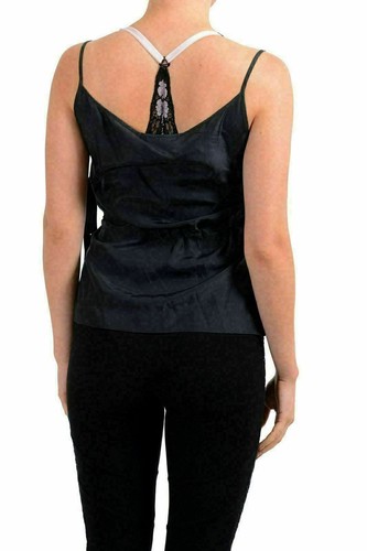 Dsquared2 Women's 100% Silk Black Tank Top US XS IT 38 - Bild 2 von 3
