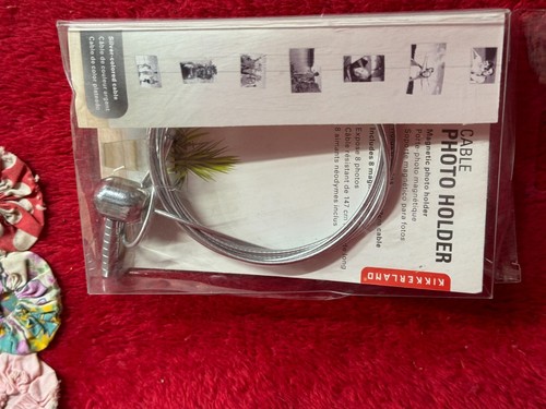 NIP Cable Magnetic Photo Holder 58" Long Holds 8 Photographs by Kirkland - Picture 5 of 5