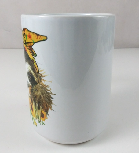 Cute Smiling Sloth Playing In Sunflowers 4.75" Coffee Cup Mug - Picture 2 of 6