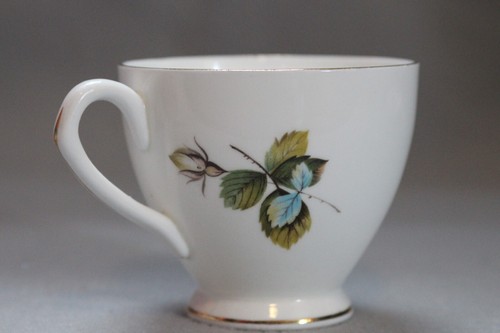 Elizabethan Fine Bone China Tea Cup & Saucer White Crabapple Taylor Kent VTG - Picture 16 of 21