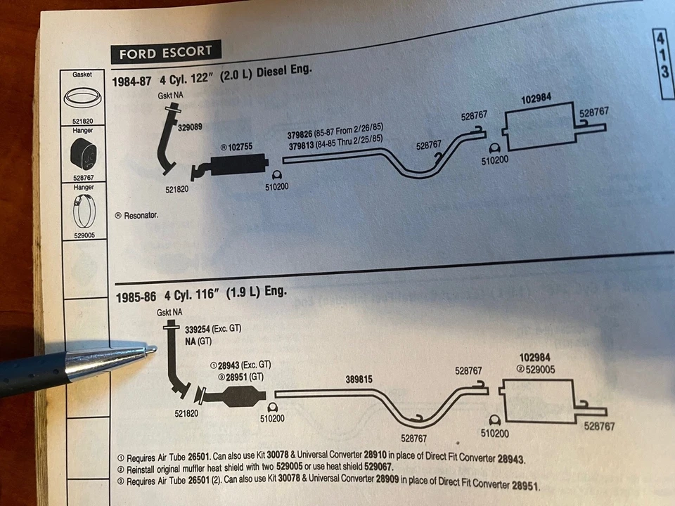 Труба коллектора Maremont Keller Nos 339254. Ford Escort Exp Mercury Lynx - Изображение 4 из 4