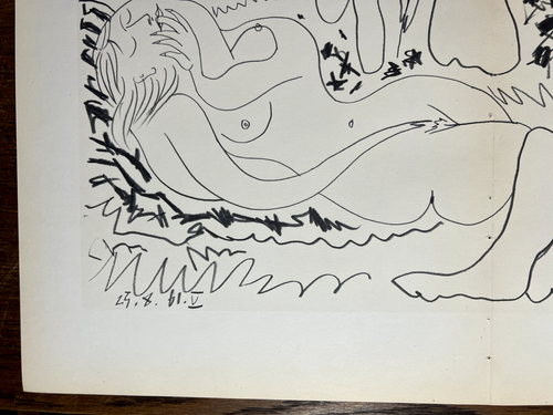 Pablo Picasso drawing "Lunch on Grass" Limited Lithograph 1962 - Picture 6 of 7
