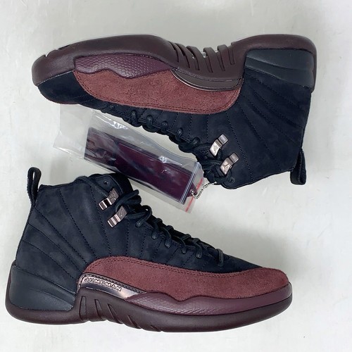 Air Jordan 12 x A Ma Maniere Burgundy Black Sneakers, Size 8 BNIB DV6989-001 - Picture 6 of 8