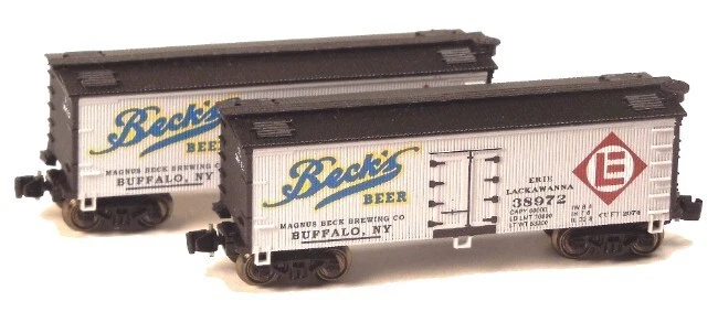Z Scale BECK'S BEER Wood 34' Rebuilt Reefers ~ FTB9408 Set #1 ~ NIB - Image 3 of 4