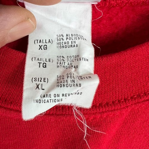 Pooh Bear Disney Store Mommy Sweatshirt Womens XL Red Embroidered Raw Hem - Picture 7 of 10